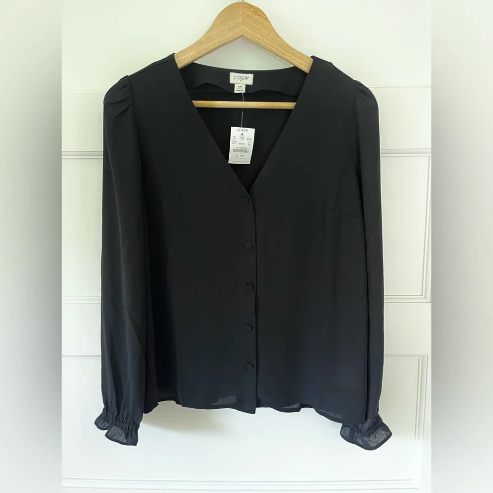 NWT J. Crew V-neck Button Front Shirt